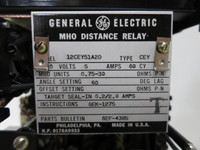 GE 12CEY51A2D MHO Distance Relay Type CEY MHO Units 0.75-30 Ohms No Case (DW4109-1)