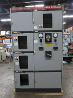 GE 2500A AKD-8 Switchgear AKR Breaker Panel 480V 3W 2500 Amp 4x Compartment (DW4320-1)