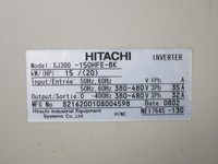 Hitachi SJ300-150HFE-BK 20 HP AC Transistor Inverter VS Drive 20HP 15kW 32A (DW4374-1)