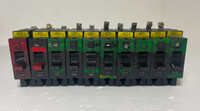 10x Square D EHB14020 20A Circuit Breakers 277V EHB4 1P EHB 20 Amp (Lot of 10) (EM4507-9)