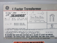 GE 500 kVA 480 Delta to 208Y/120 V 3PH Transformer 9T23B3469G03 480V K Factor (DW5300-2)