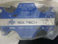 NEW Soltech SWG-03-3C3-A220 Directional Control Valve Solenoid Operated (DW5591-1)