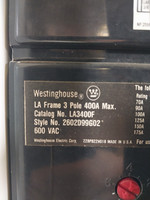 Westinghouse Type W Size 5 Starter 400 Amp Breaker 36" MCC Bucket 400A LA3400F (BJ0565-1)