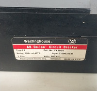 Westinghouse Type W 50A Dual Breaker 12" Feeder MCC Bucket 50 Amp FA (BJ0617-2)