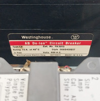 Westinghouse Type W Size 1 Starter 15A 12" Breaker MCC Bucket 15 Amp A200M1CC (BJ0625-6)