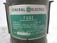 GE 9F60KLH125 125A 15 kV Fuse Size EE Type EJ-1 125 Amp 9F60KLH-125 15kV EJ1 (DW5954-1)