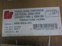 NEW Federal Signal 450-024-31 Vibratone Horn 24 VDC Ser B3 (DW6204-2)