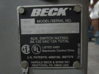 Beck 11-300 Electric Rotary Actuator 11-303-093583-03-01 120 V 550 lb Torque NEW (EBI0474-1)