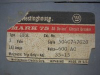Westinghouse HFA3010 10A Circuit Breaker HFA-3010 600V CH Cutler-Hammer 10 Amp (EBI5009-12)