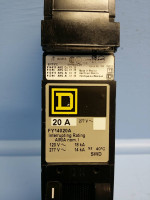 Square D I-Line FY14020A 20A Circuit Breaker Thick 277 VAC 1 Pole Type FY 20 Amp (EBI4229-23)