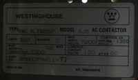 Westinghouse SJS VAC Slideout 360A 7200V Vacuum AC Contactor CH SMAN3FN4G1-T1 (EBI5290-2)