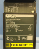 Square D I-Line FY14020C 20A Circuit Breaker Thick 277V 1 Pole 20 Amp Green HACR (EM0544-1)