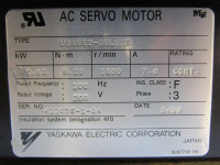 Yaskawa USAGED-09L22K AC Servo Motor USAGED09L22K 200V 7.6 A USA6ED-09L22K PIN (NP0438-1)