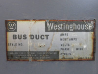 Westinghouse 600 Amp 480/277 V 3PH 4W Bus Duct 47 E 2352 Busway End Tap Box 480V (PM0831-5)