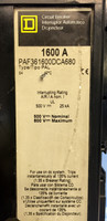 Square D PAF361600DCA680 1600A DC Circuit Breaker UVR PAF361600DC 1600 Amp flaw (EM0741-1)