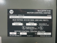 Allen Bradley 180A / 775VDC Non-Regenerative DC Bus Supply Unit 2364E NRU 2364EA (PM1173-1)