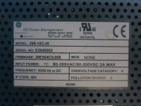 GE Multilin 269-10C-HI Motor Management Relay Firmware: 20E604C0.000 PLC Power (PM1207-3)