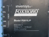 Foxboro P0916JP 10-Base-FL/10 Base2 Media Converter I/A Series Invensys PO916JP (PM1296-2)