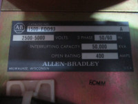 Allen Bradley 1500-F0D93 400A 2500-5000V Air Contactor AB 1500-FOD93 1502-A4C3D1 (PM1334-4)