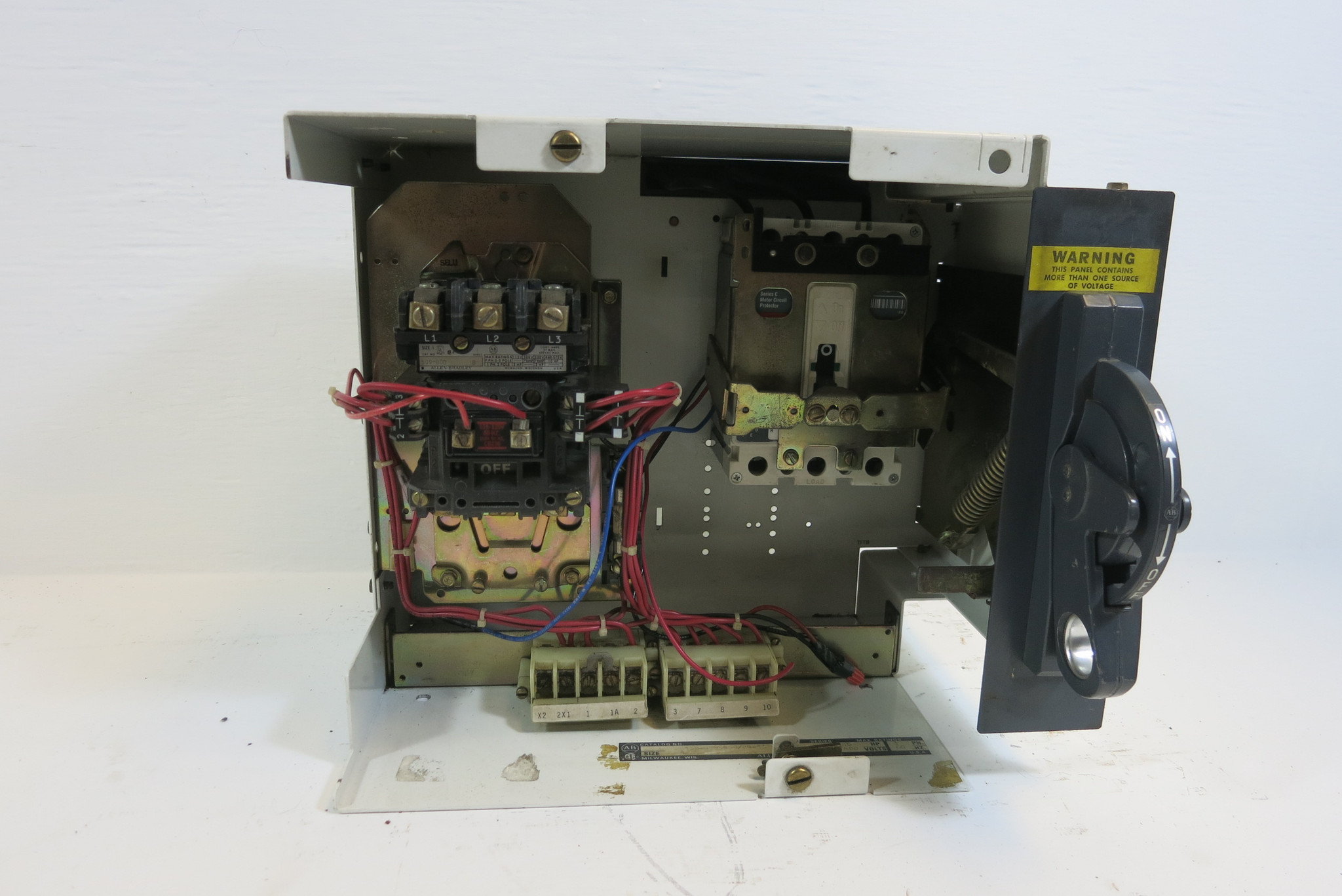 Allen Bradley 2100 Size 1 Contactor 15 Amp Breaker 12" MCC Bucket Sz1