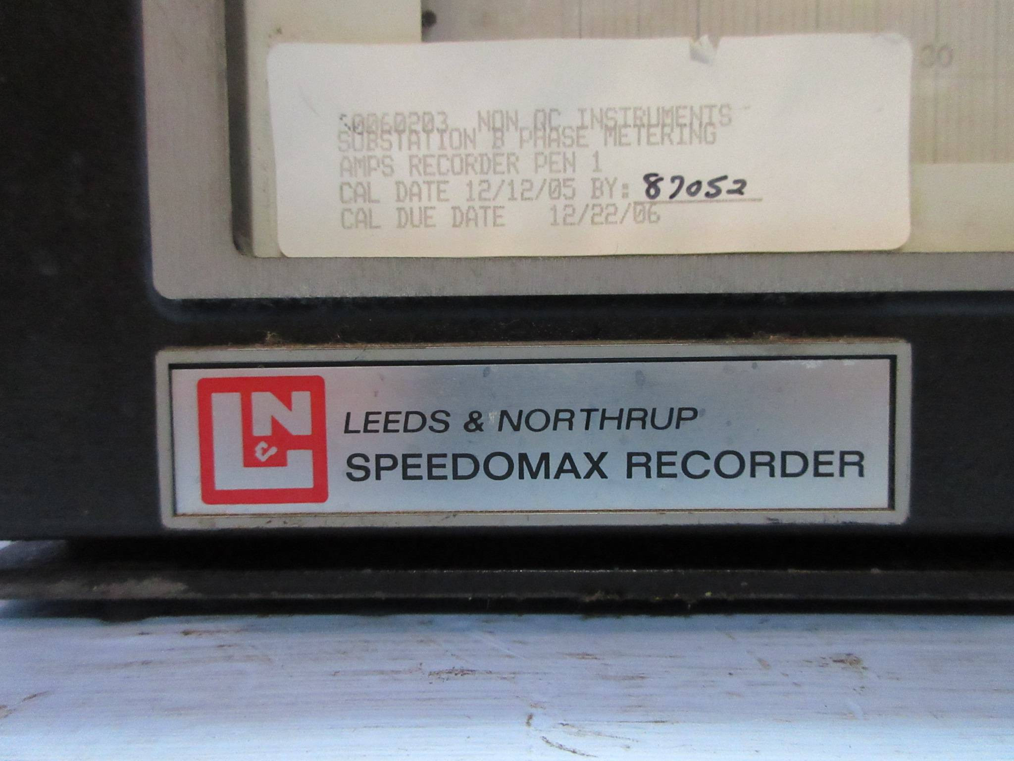 Leeds & Northrup Speedomax 250 Chart Recorder 255-11-000-000-41 ...