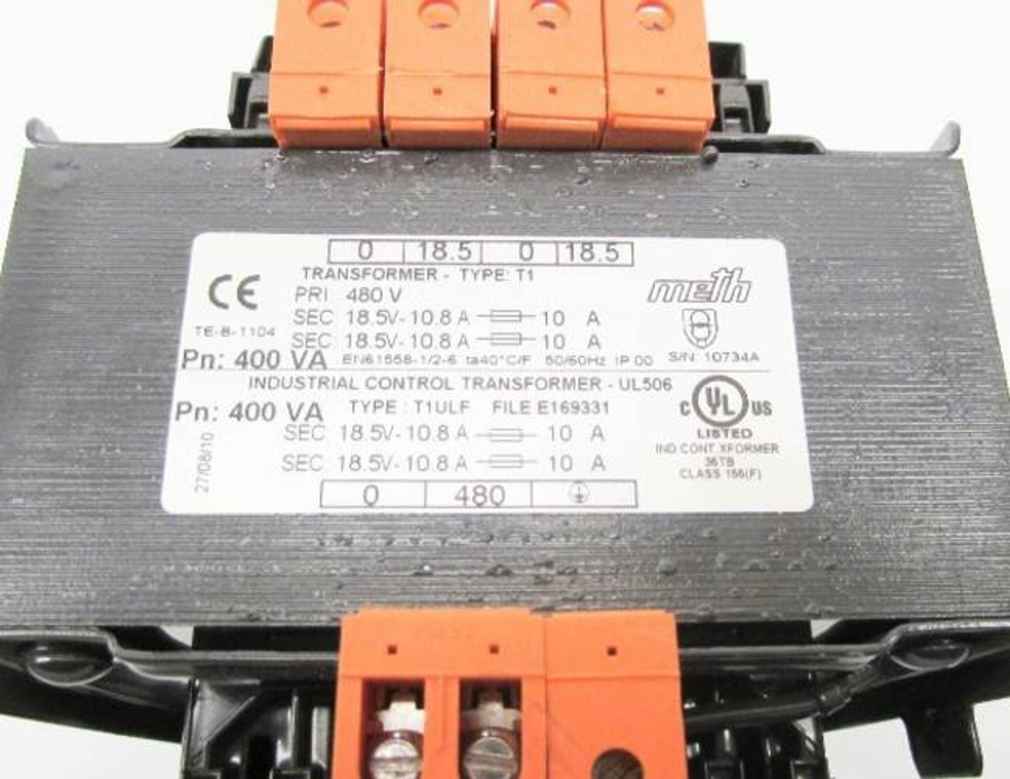 Meth T1ULF-400 400VA Pri 480 - Sec 18.5/18.5 Industrial Control