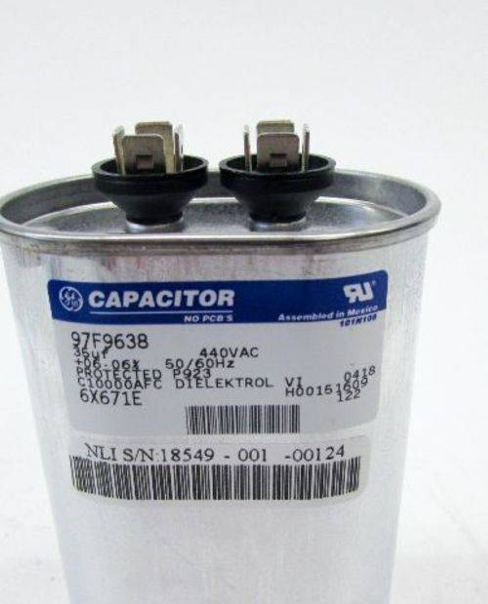 General Electric GE 97F9638 New 440V 35uf Motor Run Capacitor NIB  (YY0879-22)