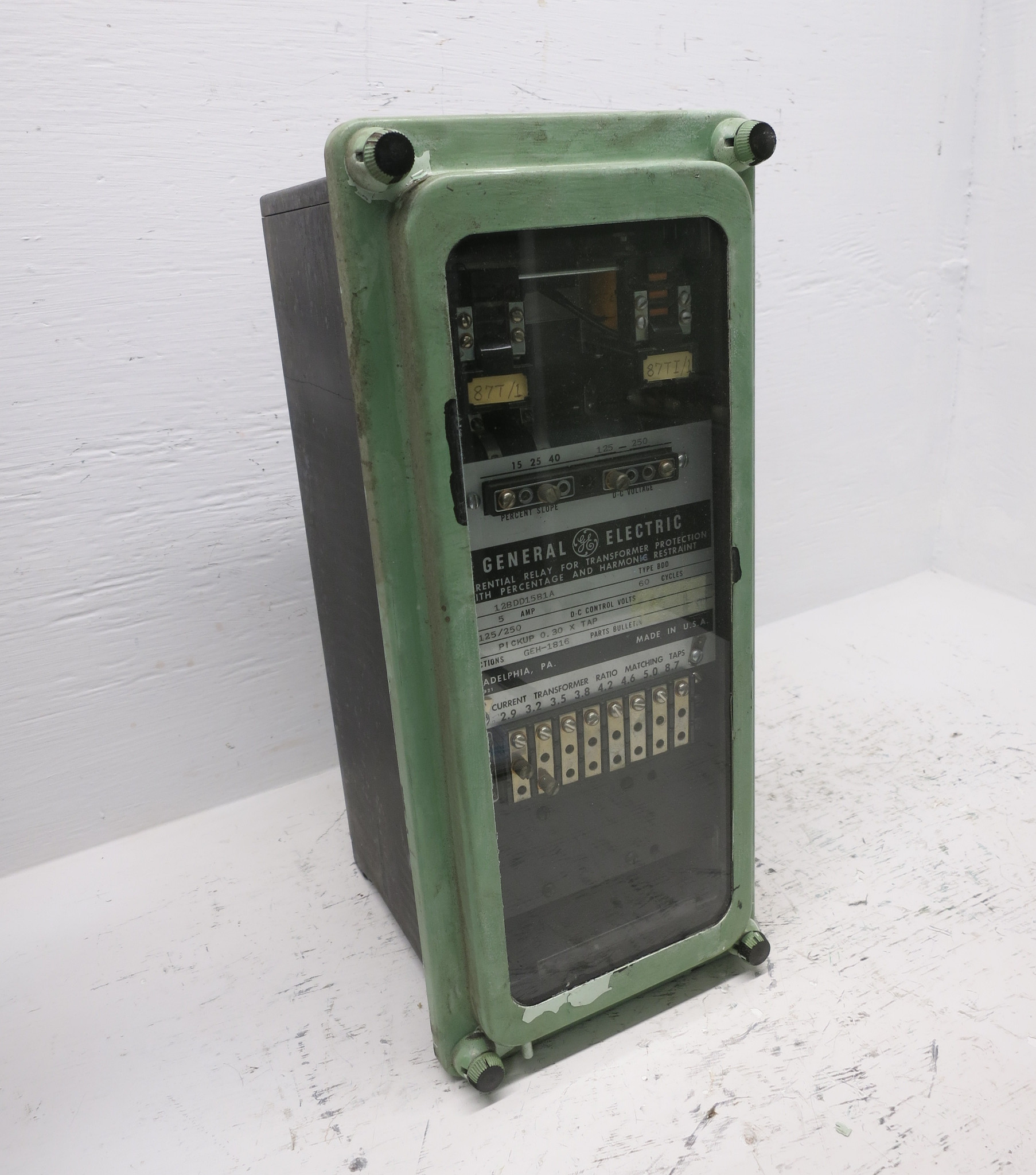 GE 12BDD15B1A Differential Relay Transformer Protection % Harmonic