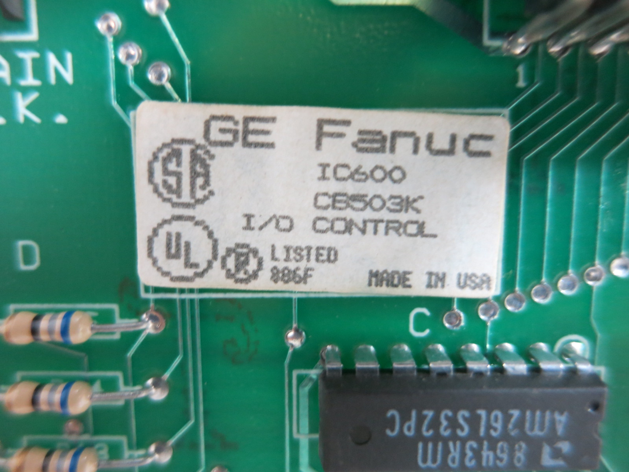 GE Fanuc Series 6 IC600-CB503K I/O Input / Output Control Module PLC ...