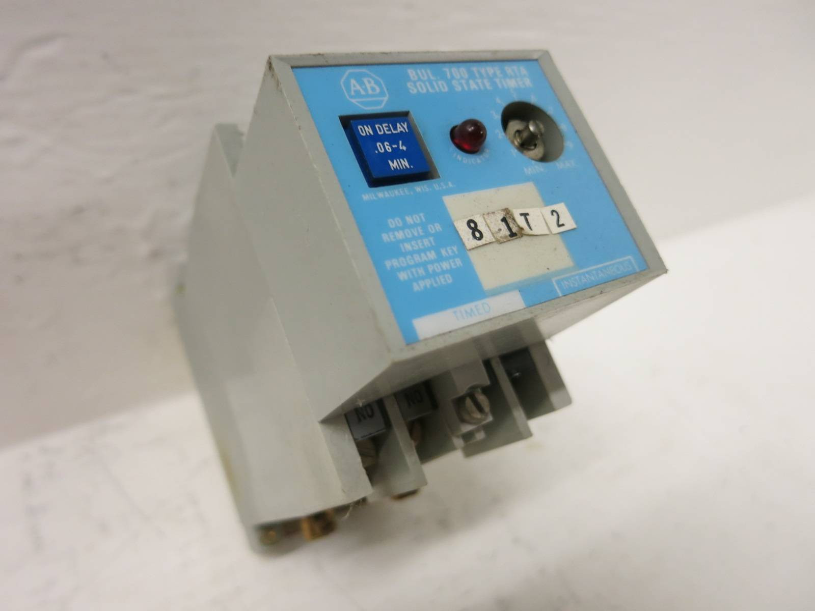 Allen Bradley 700RTA00V200Z1 Type RTA Solid State Timer Relay 115125