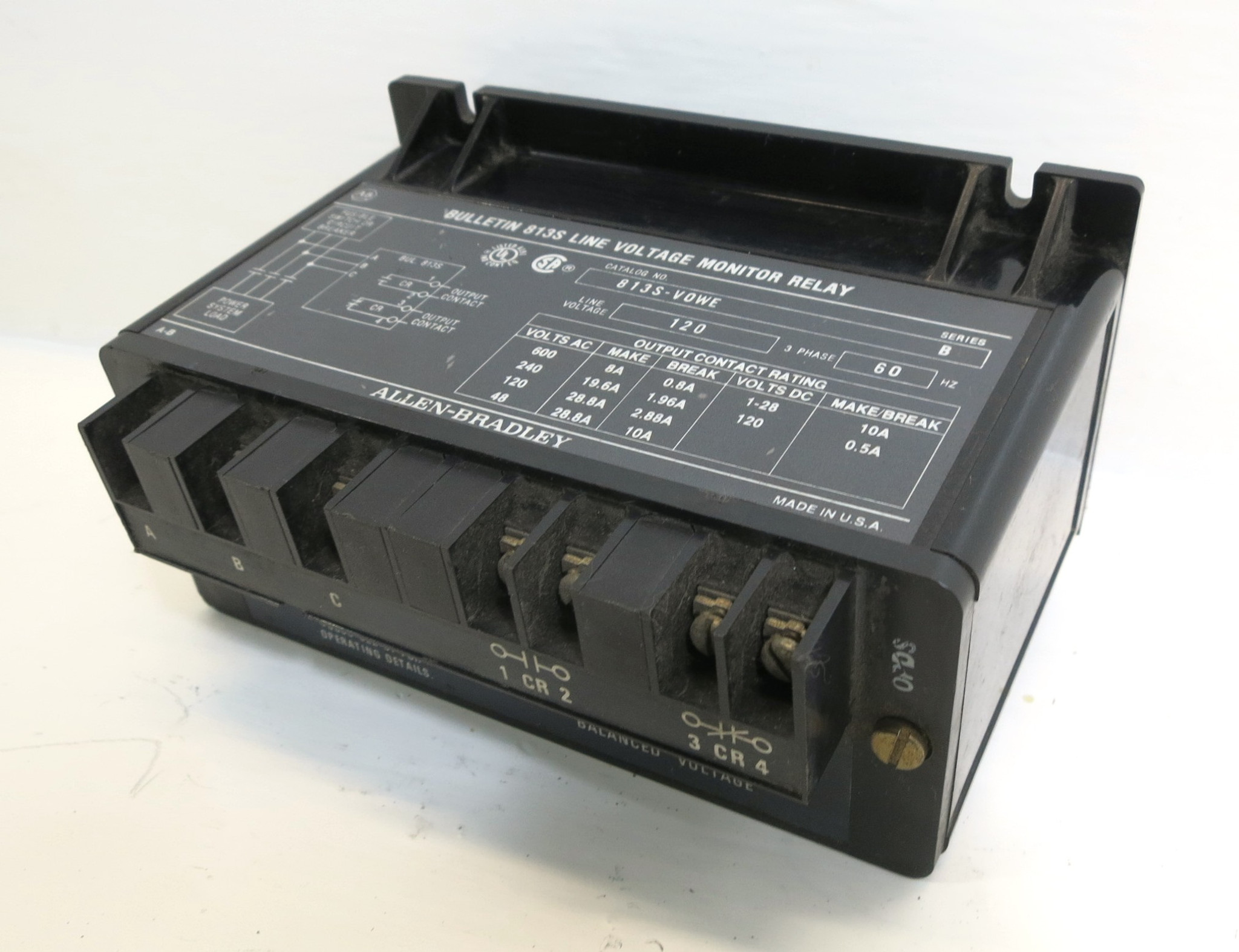 Allen Bradley 813SV0WE Line Voltage Monitor Relay Ser B 120V VOWE 3PH