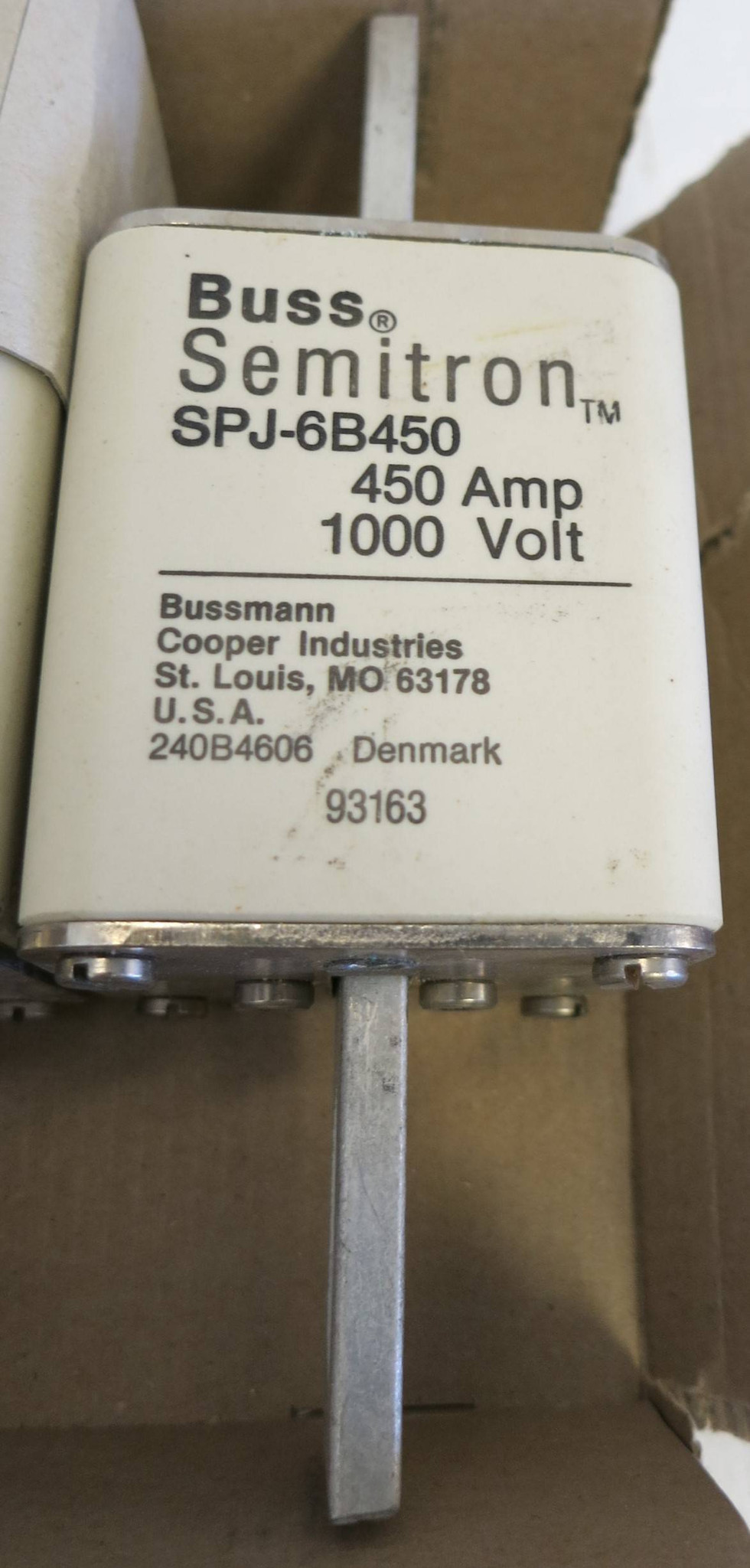 Buss Semitron SPJ6B450 450A 1000V Fuse Bussmann SPJ6B450 450 Amp (GA02492) River City Industrial