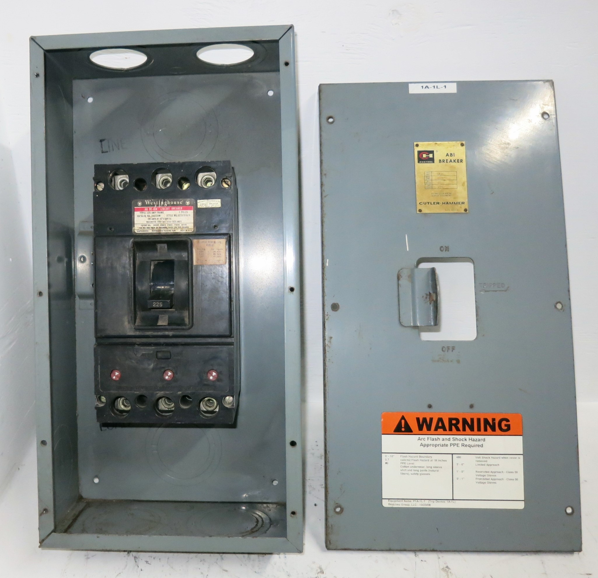 CH Control ABI Circuit Breaker SKA Encl. 225A 600V w JA3225W AB DE-ION  Breaker (GA0531-1)