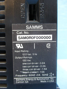 Siemens SAM0R0F000000 SAMMS Advanced Motor Master System PLC Module 12.0 Vac (TK1349-1)