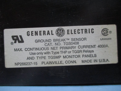 GE General Electric TGS0408 Ground Break Sensor 4000A Primary Current TGS-0408 (TK1424-5)