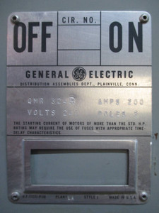 GE QMR324R w/ Hardware 200 Amp 240V QMR Fusible Panelboard Unit 200A THFP324R (TK1479-4)