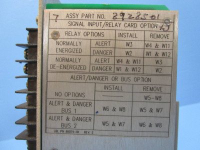 Bently Nevada XDCR I/O & Record Terminals 89285-01 Alarm Relay Outputs 79748-01 (NP1118-1)