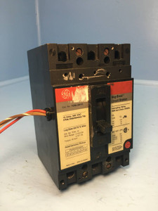 GE TEML36015 15A Mag-Break Circuit Breaker Aux 15 Amp General Electric bad label (EM1360-3)