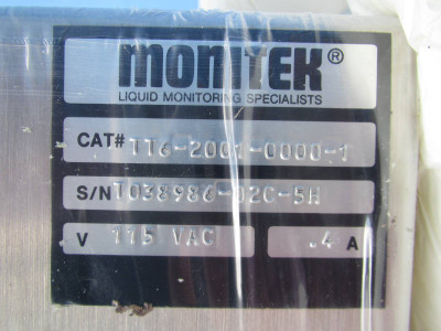 NEW Monitek/Sentex Turbidimeter TT6-2001-0000-1 Sensor TT6200100001 Monitor .4A (NP1342-1)