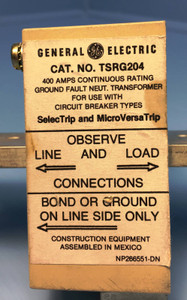 GE TSRG204 400A Ground Fault Neutral Transformer MicroVersatrip General Electric (EM1604-2)