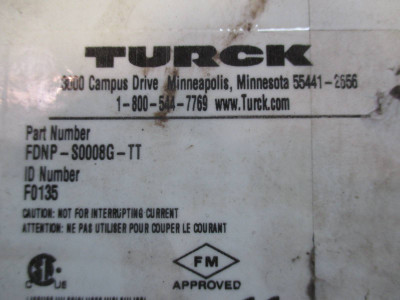 NEW Turck FDNP-S0008G-TT Bus Stop Module DeviceNet Station Eight 0.5A Output NIB (TK2094-1)