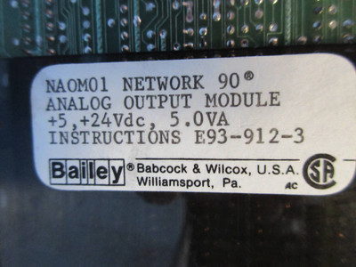 Bailey NAOM01 Network 90 Analog Output Module 6631966D1 ABB Symphony infi-90 (TK2314-4)
