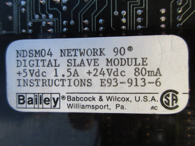 Bailey NDSM04 Network 90 Digital Slave Module 6635582B1 ABB Symphony infi-90 (TK2313-2)