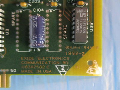 Exide Electronics 118302582 C Communication Board PLC 118-302-582 C Comm Module (TK2420-1)
