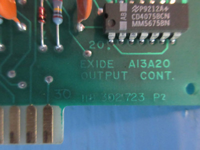 Exide A13A20 Output Cont PLC 118 302 723 Module Board 101072911 Rev R5 (TK2489-7)