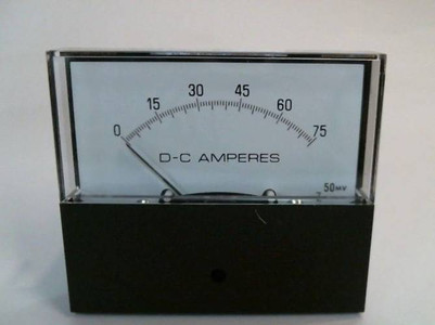 Image of New Yokogawa 251224ECPB Input: 0-50 Millivolts DC Scaled: 0-75A DC Voltmeter NIB