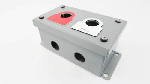 Image of SCE SCE-2PBI Horizontal Start/Stop Push Button Enclosure 5.75"x 3.25" x 3"
