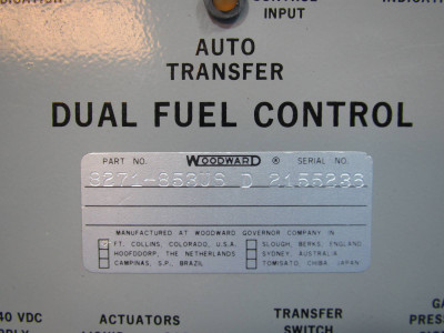 Woodward 8271-853US D Dual Fuel Control 8271-853 US 8271853USD Controller Module (NP1575-1)