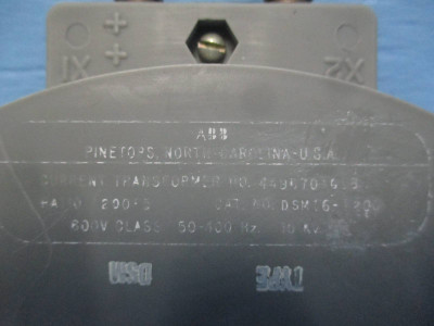 ABB 449D701G08 Current Transformer DSM16-1200 Ratio 1200:5 CT (LOT OF 3) (DW0249-1)