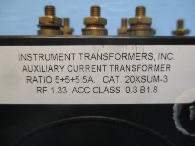 Instrument Transformers 20XSUM-3 Auxiliary Current Transformer Ratio 5+5+5:5A (DW0268-2)